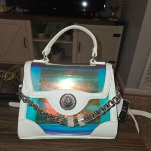 Aldo Stylish White and Iridescent Women's Bag